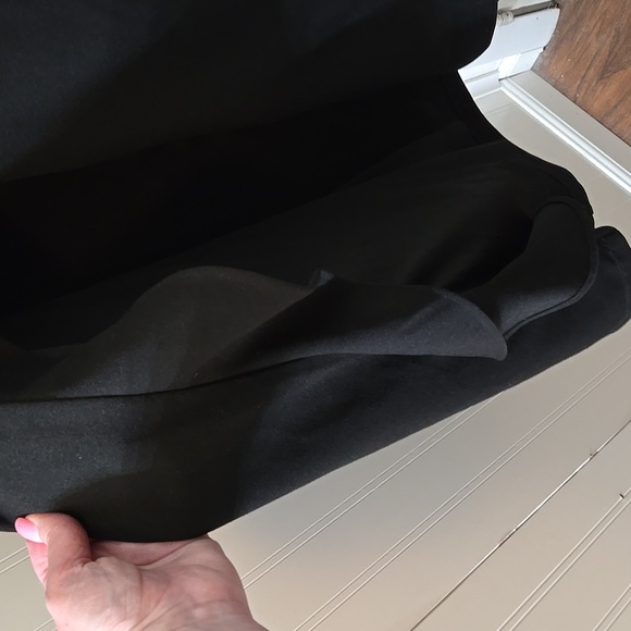 Lulus Womens Strapless NWT Elegant Black Maxi Dress With Ruffle Slit XL - Picture 3 of 8